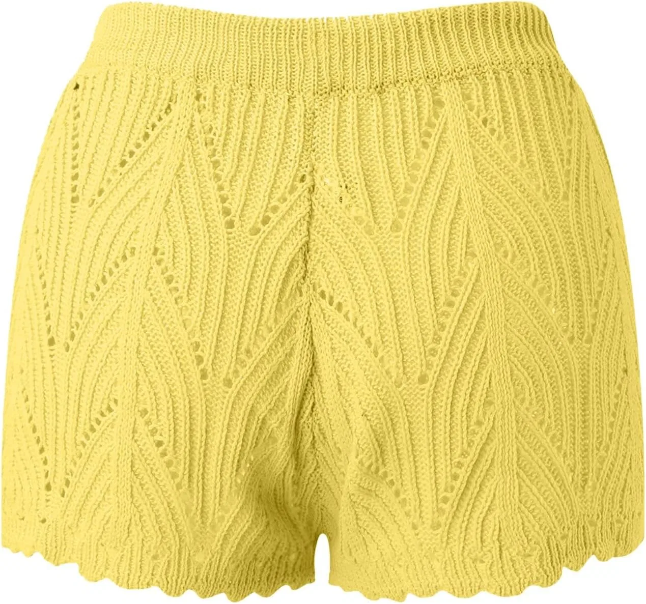 Женские высокие шорты для плавания с боковыми завязками Generic, Yellow — фото 4