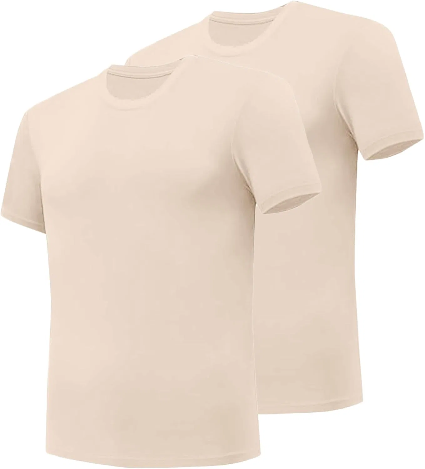 Мужская спортивная футболка с коротким рукавом, 2 шт, Beige