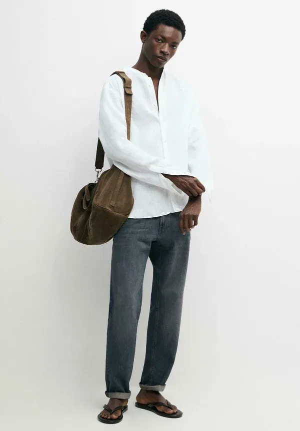 Рубашка из льна Shirt Massimo Dutti, белый — фото 2