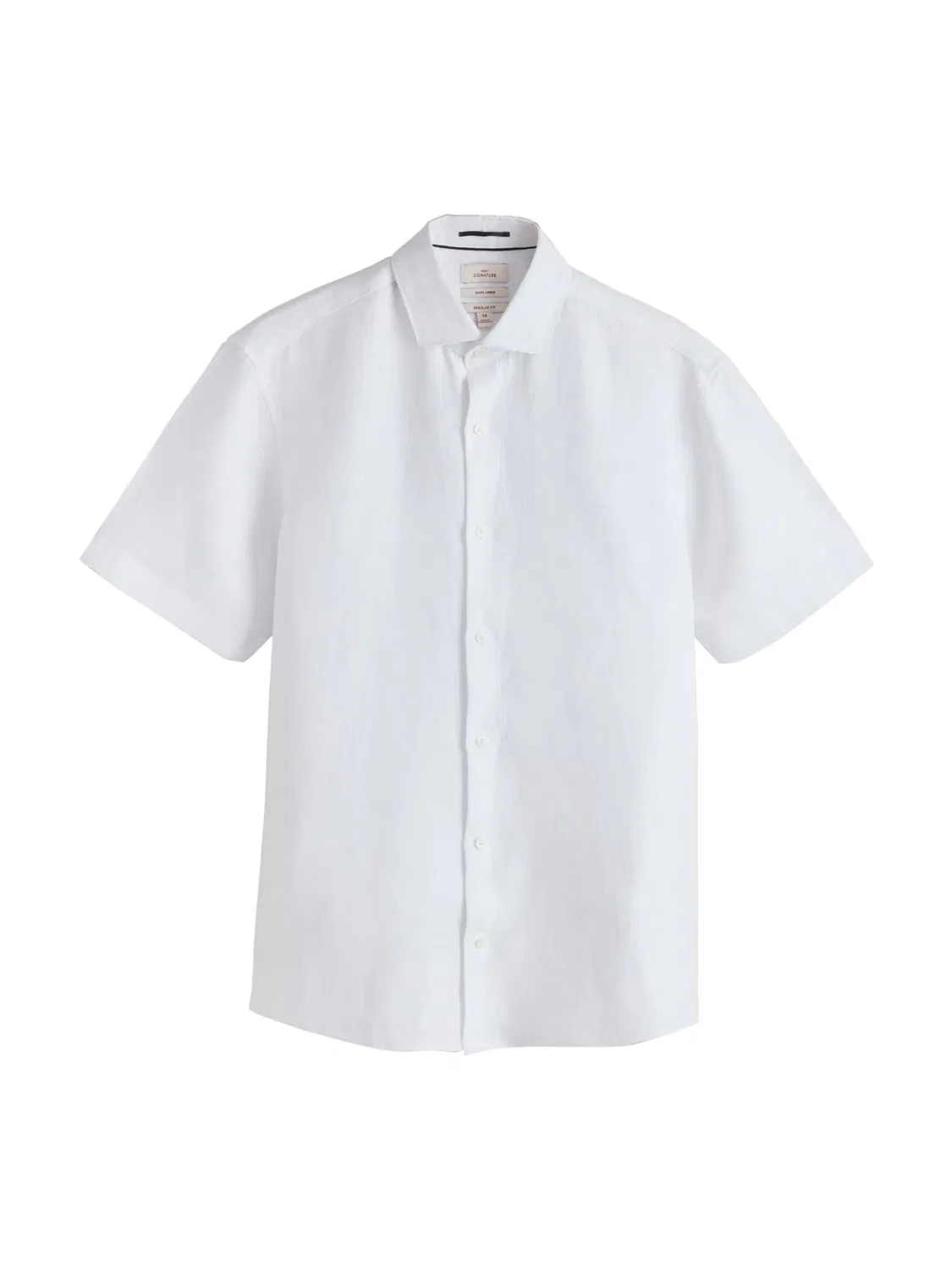Рубашка Next Regular fit Button Up Shirt Signature белого цвета