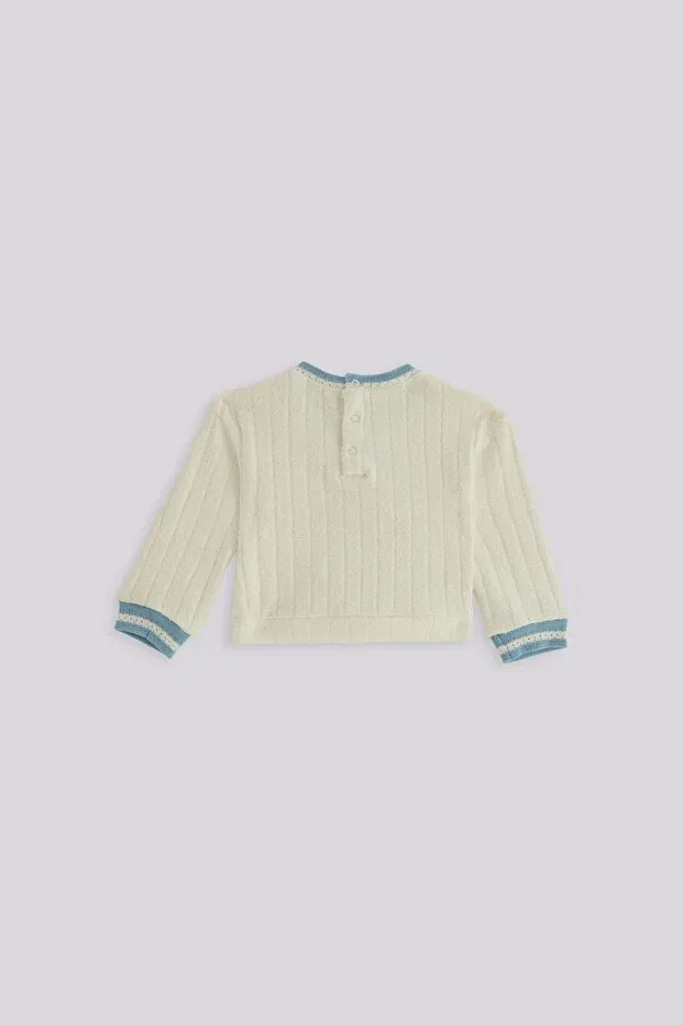 Детские свитшот для девочек с принтом Gb Baby, White — фото 3