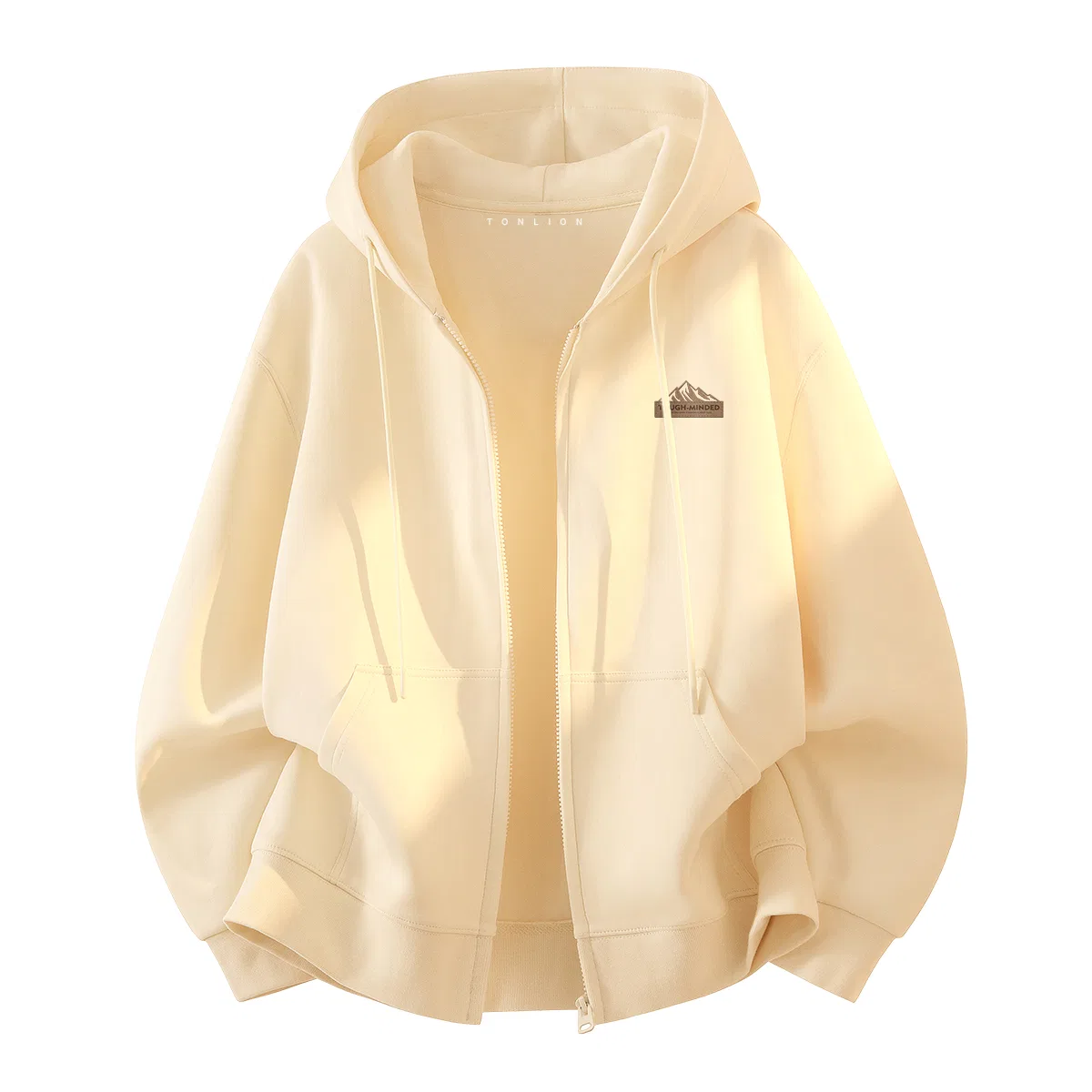 Детская куртка с капюшоном Tonlion, Цвет: Light Beige (TN Textured Mountain Chest Patch)