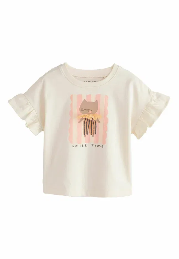 Футболка с принтом Animals Regular fit Next, нейтральный розовый — фото 2