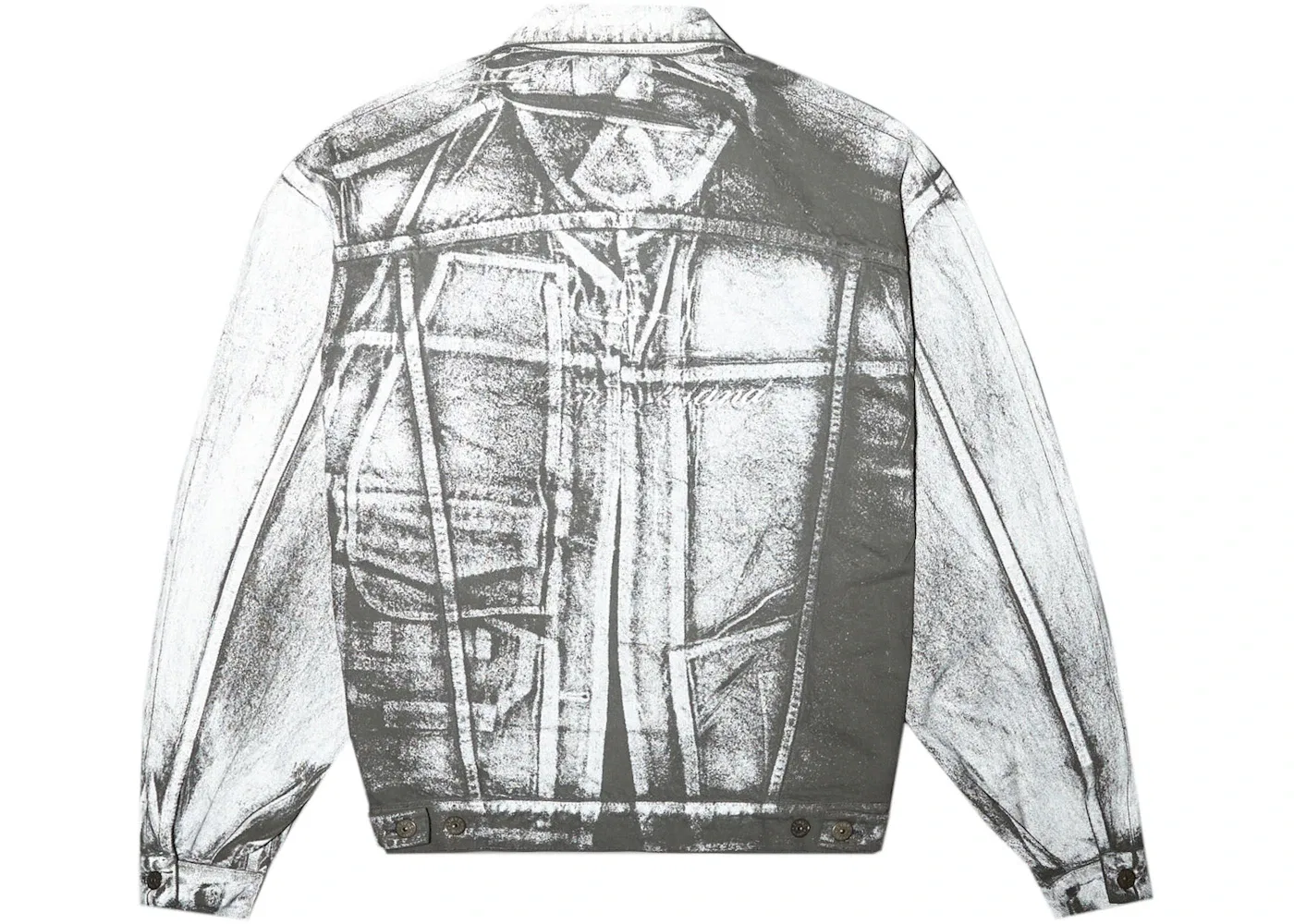 Мужская джинсовая куртка-тракер с принтом Reflective Supreme Stone Island Jacket, Reflective — фото 3