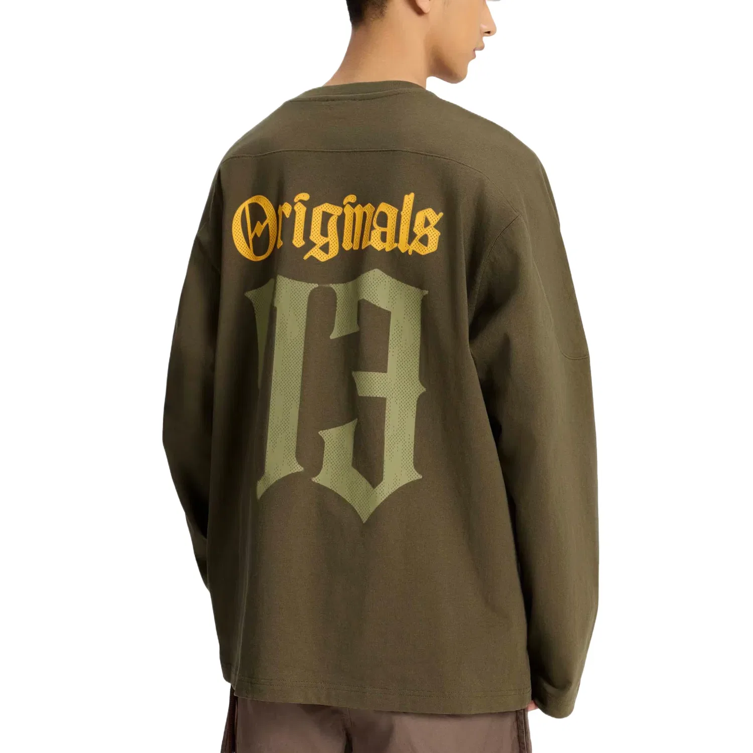 Мужская футболка с длинным рукавом Adidas OG M Tee LS T-Shirt, цвет Olive Green — фото 4
