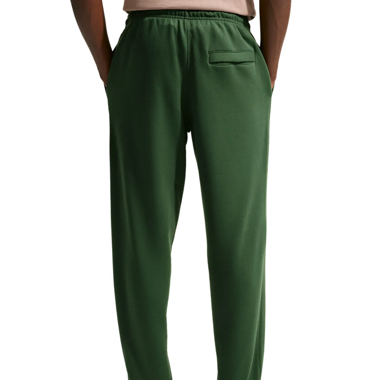 Мужские спортивные штаны с открытым низом Nike Club Open Hem, Fir/White/Fir — фото 2