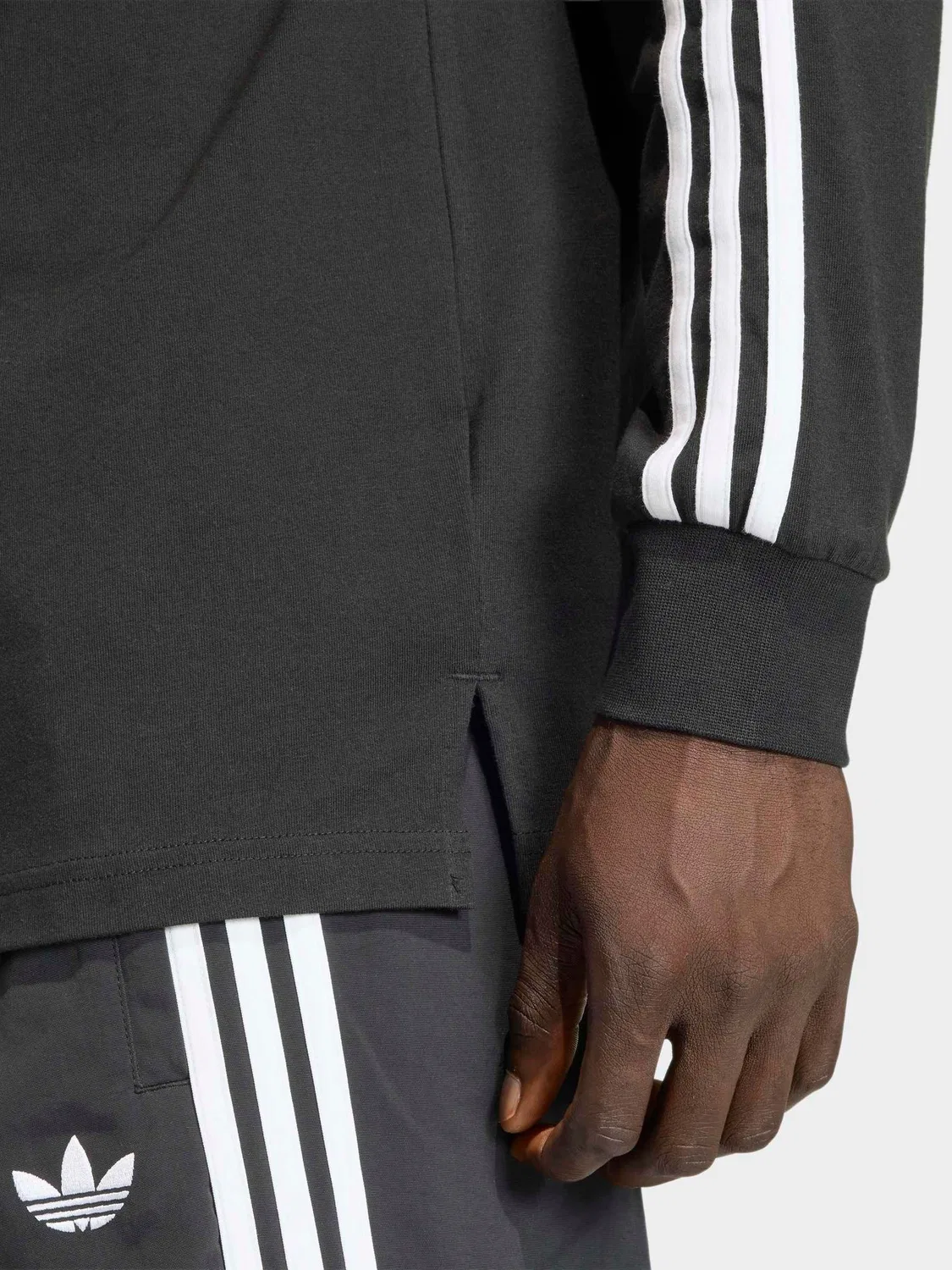 Футболка поло с длинным рукавом Rugby adidas Originals, черный — фото 4