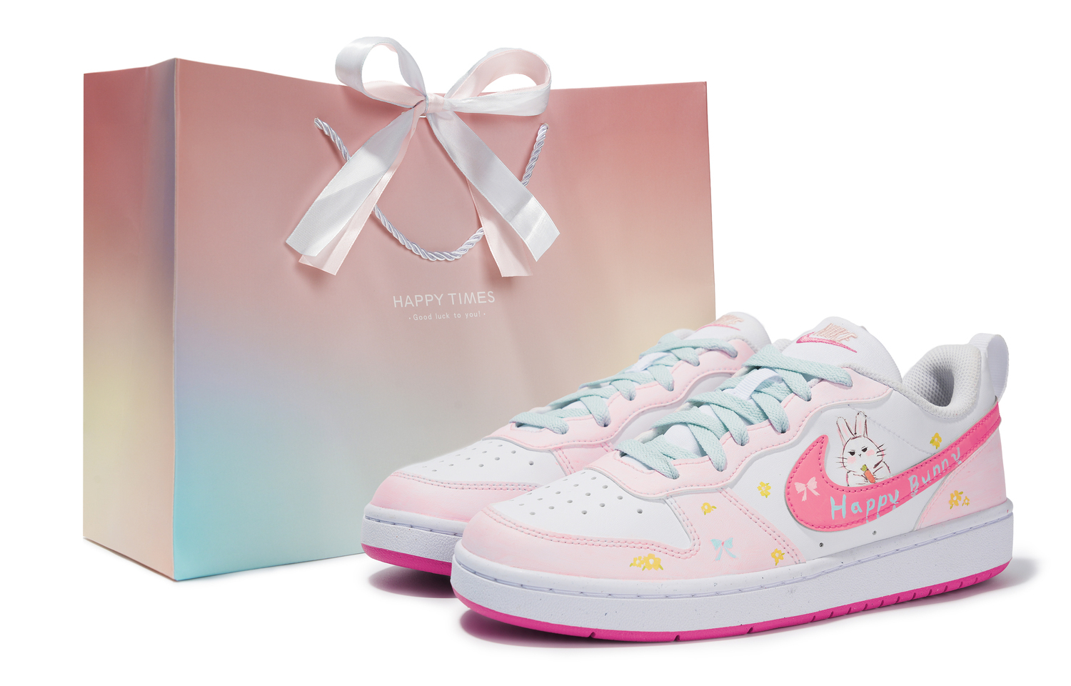 

Кроссовки для скейтбординга Court Borough Bunny Low top детские Nike, розовый