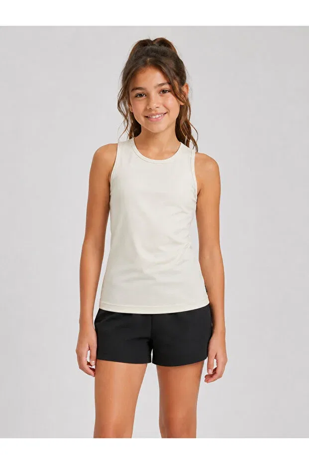 Детский топ для плавания на тонких бретелях She Can Wear, White