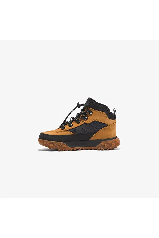 Детские ботинки для девочек с водонепроницаемой пропиткой Greenstride Motion 6 Mid Bungee Waterpro Timberland, Tb1a649c-2311-Wheat — фото 4
