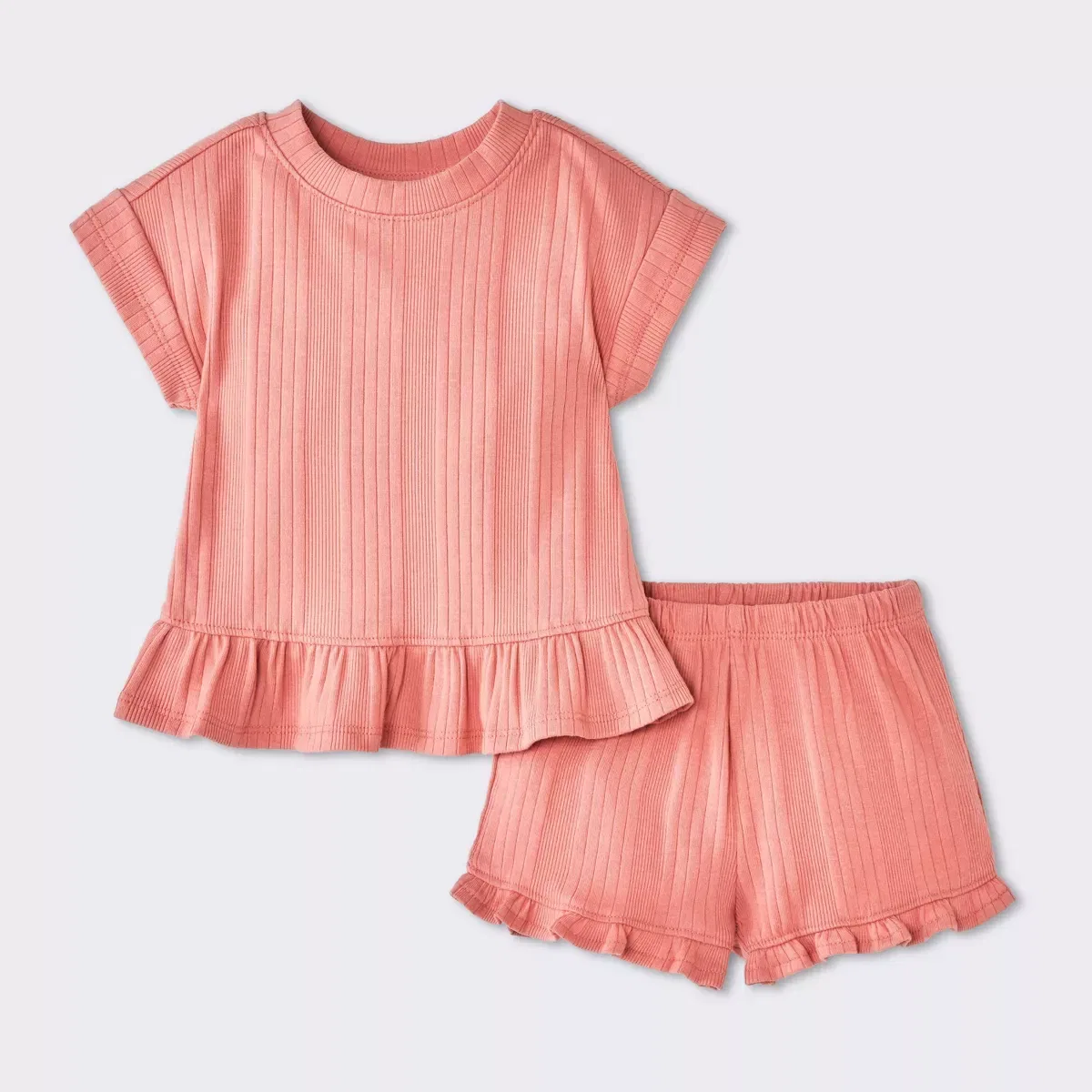 Детский комплект для девочек с баской Newborn, Pink