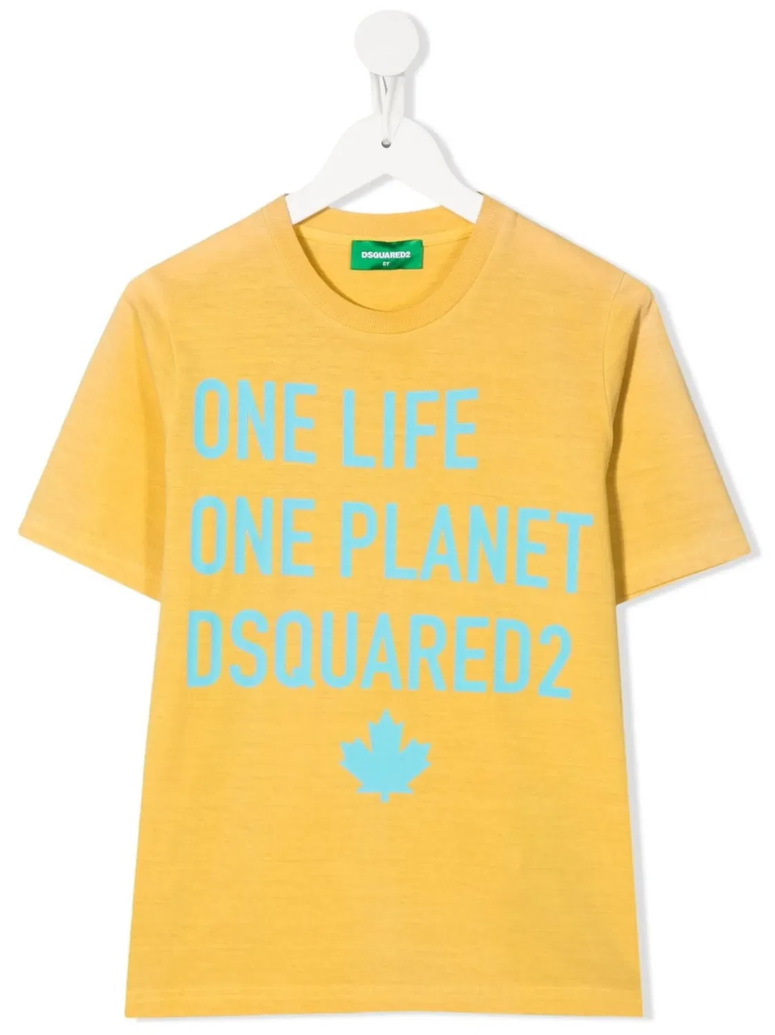 Футболка с принтом One Life One Planet DSQUARED2, желтый
