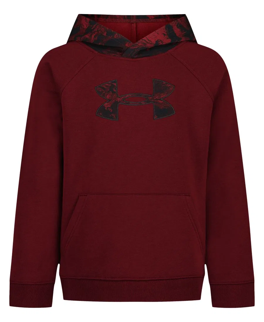 Худи из хлопкового флиса с логотипом, модель Logo Fleece Under Armour, Cardinal Red