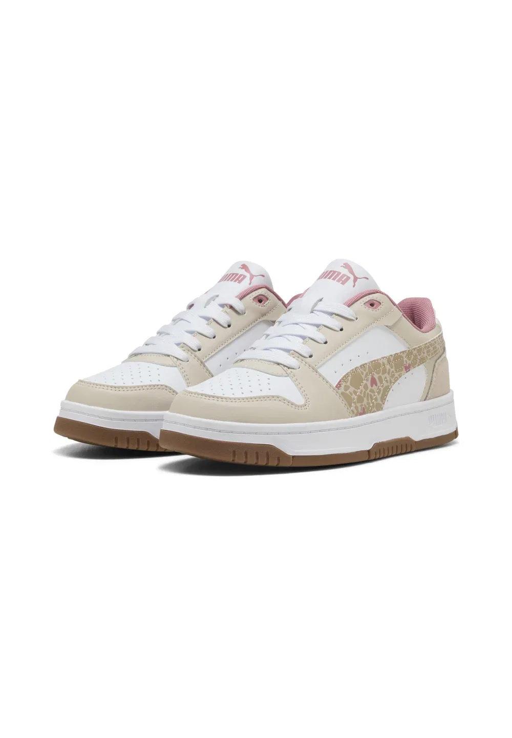Rebound slam lo winter safari jr unisex - кроссовки Puma, Silver Fog-Birch-Puma White — фото 2
