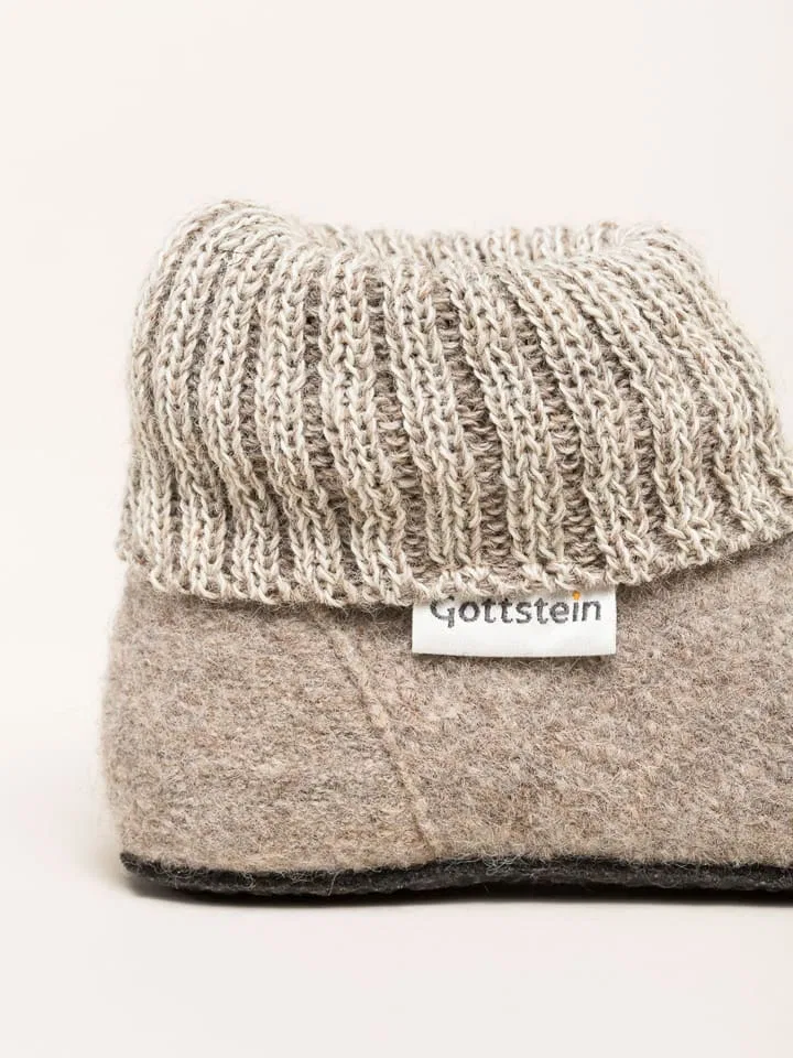 Домашние тапочки в бежевом цвете Alpine Boot Kitz-Pichler, бежевый — фото 3