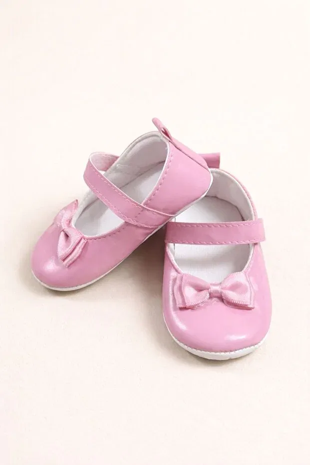 Детские пинетки для девочек из эко-кожи Numix Baby Kids, Pink — фото 4