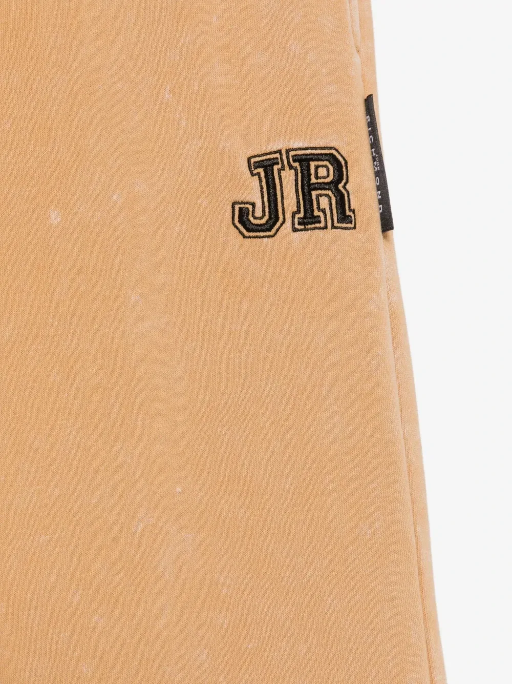 Флисовые спортивные брюки с логотипом и эффектом кислотной стирки John Richmond Junior, коричневый — фото 3