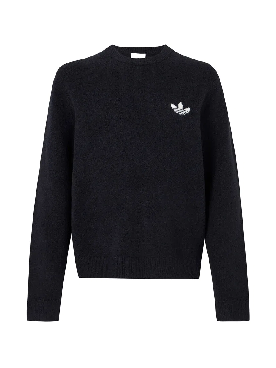 Свитер ADIDAS ORIGINALS 'Trefoil Essentials' черного цвета