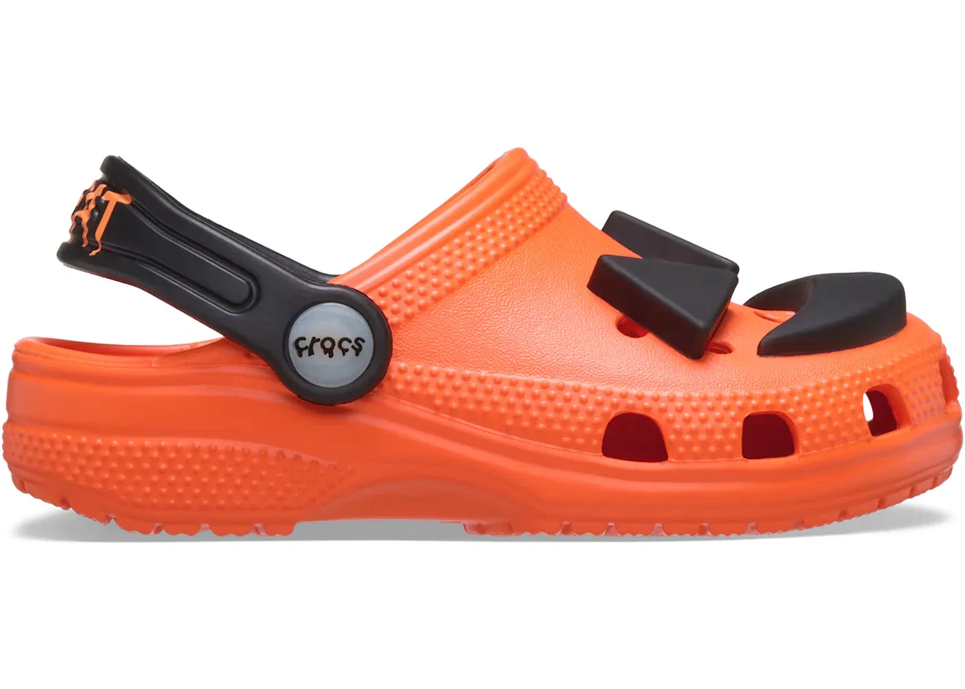 Детские сабо-клоги с принтом Jack O' Lantern Crocs, Orange Coral