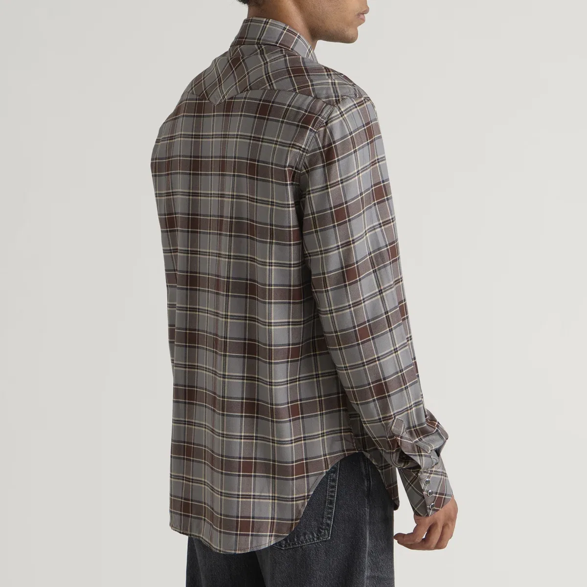 Рубашка из фланели Surrow Check Flannel Acne Studios, Multi Grey — фото 3