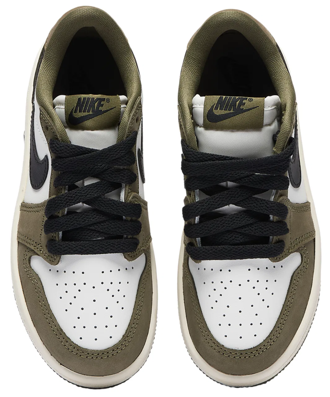 Кроссовки для мальчиков Retro 1 Low Jordan, цвет Medium Olive/Black/Summit White — фото 4