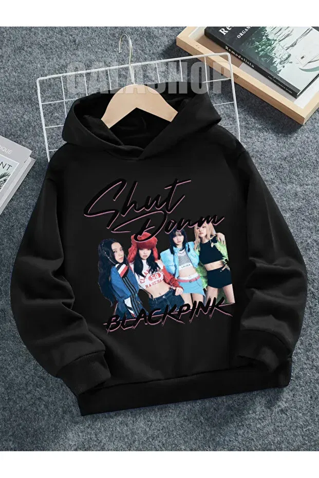 Детское худи для девочек хлопковое Galashop, Siyah