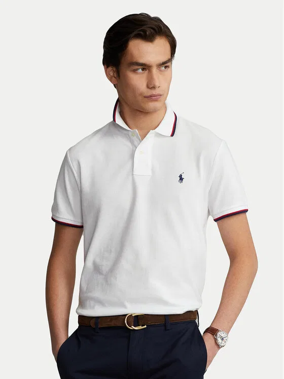 Поло slim fit Classics Polo Ralph Lauren, белый