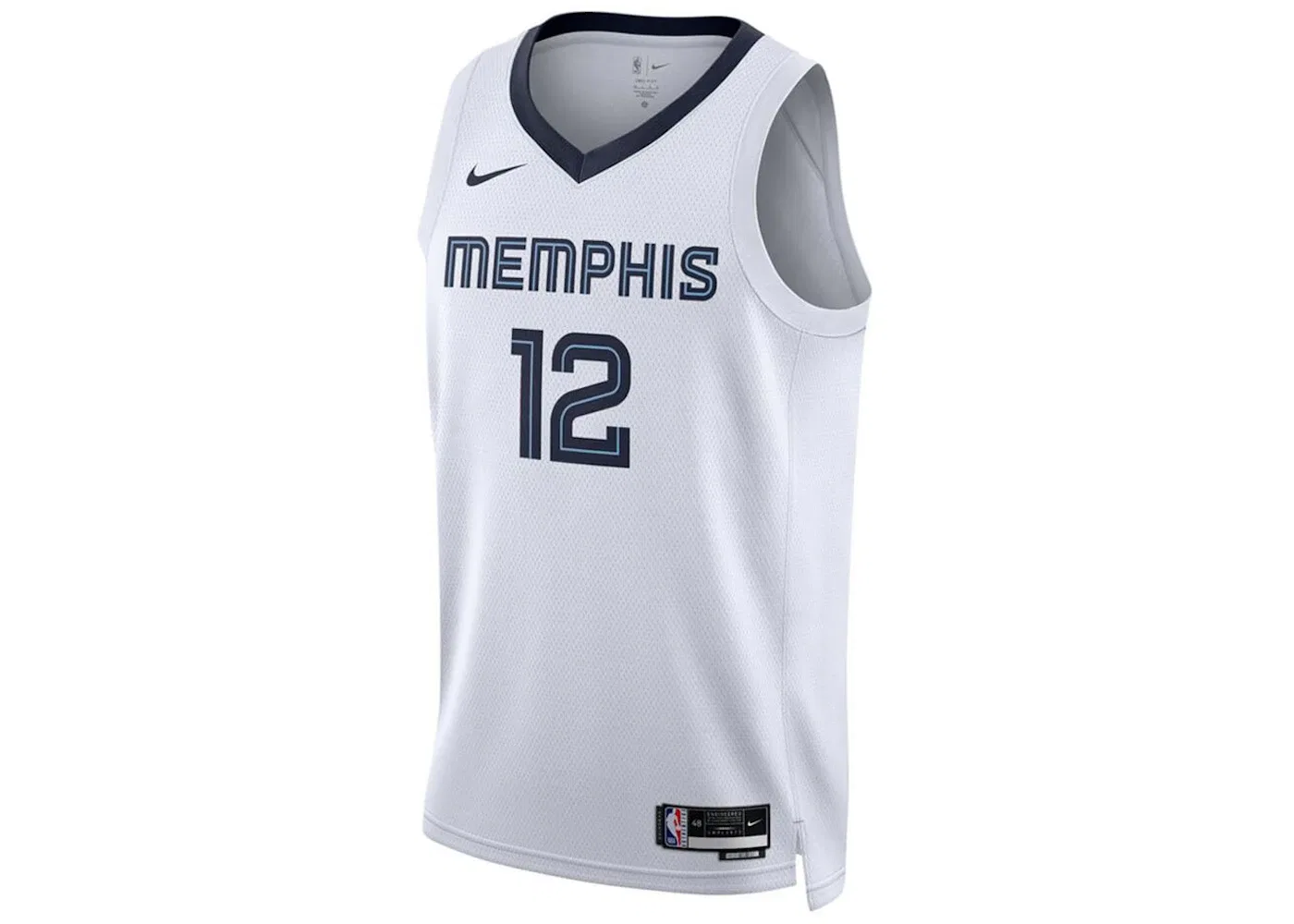 Мужская джерси с принтом Nike NBA Memphis Grizzlies Ja Morant Association Edition Dri-FIT Swingman, White/Dark Blue