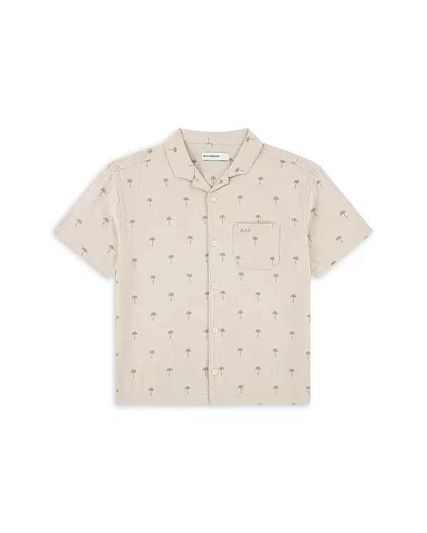 Детская рубашка для мальчиков с коротким рукавом Abercrombie Kids, Seagrass