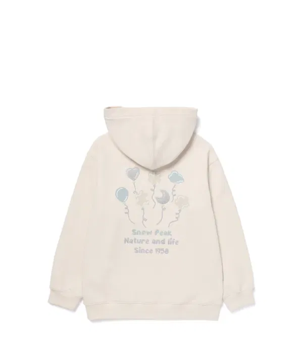 Худи детское с графическим принтом, Snowpeak Apparel Kids, кремовый — фото 3