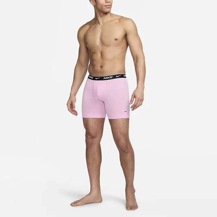 Мужские боксеры Nike Dri-FIT Essential Stretch, комплект из 3 штук, Rise Pink/Heather Gray/Black/White — фото 3