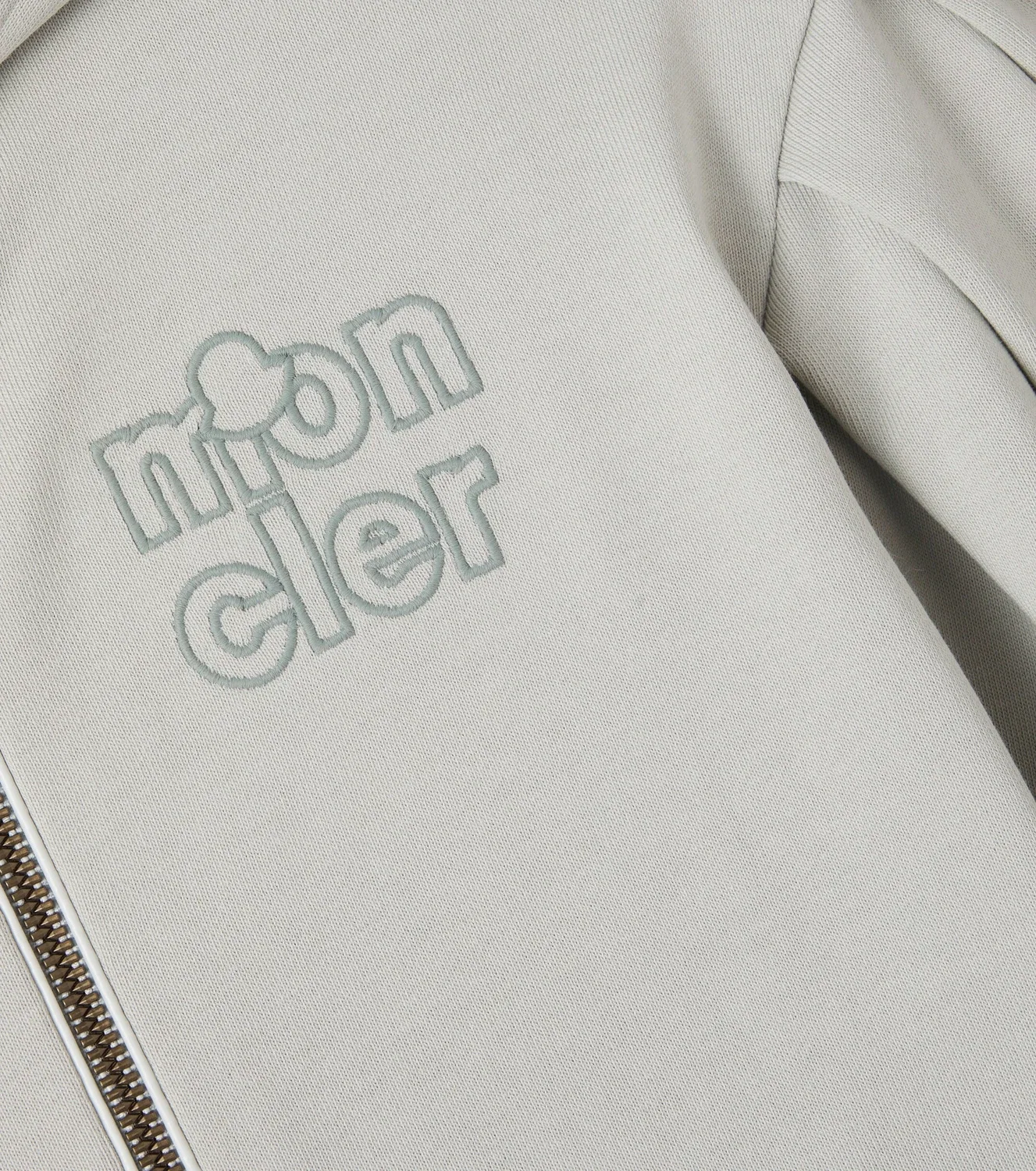 Укороченная толстовка с капюшоном Moncler Enfant, бирюзовый — фото 2