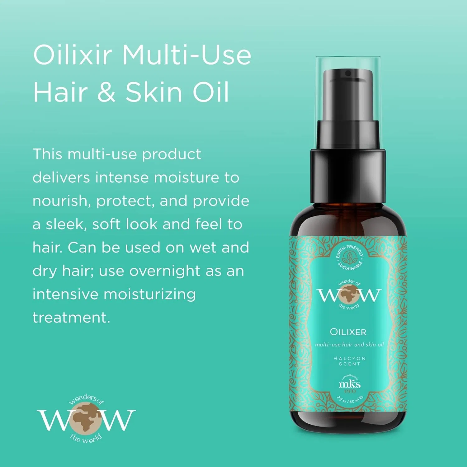 Масло для волос и кожи WOW Oilixir Multi-Use, Halcyon, 59.15 мл Earthly Body — фото 2