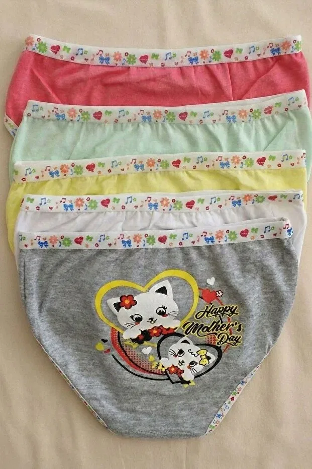 Детские трусы для девочек хлопковые 5 шт. 5-Pack cotton baby girl briefs Tutku, Multicolor