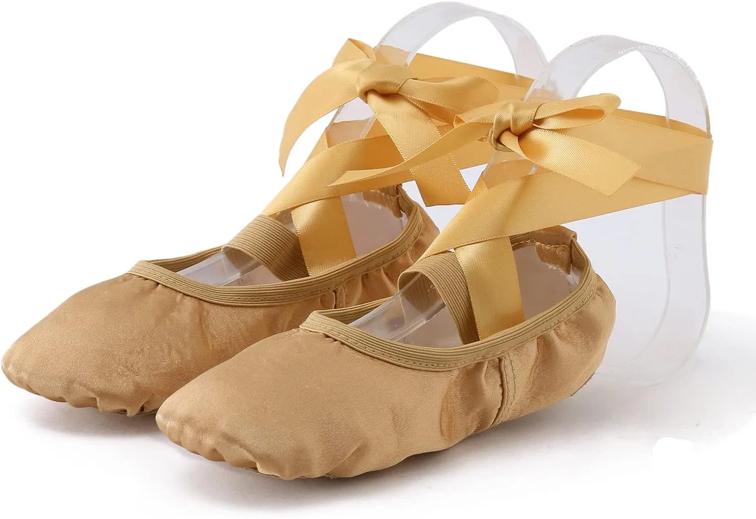 Детские балетки для девочек Canvas Ballet Shoes, Khaki — фото 3
