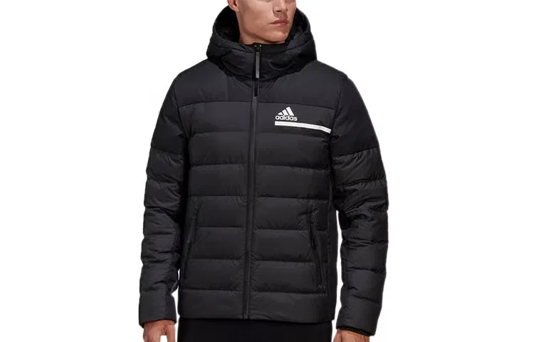 Куртка утепленная с капюшоном Adidas, черный — фото 3