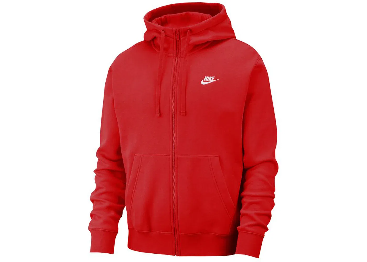 Мужская худи на молнии Nike Sportswear Club Fleece, University Red/University Red/White