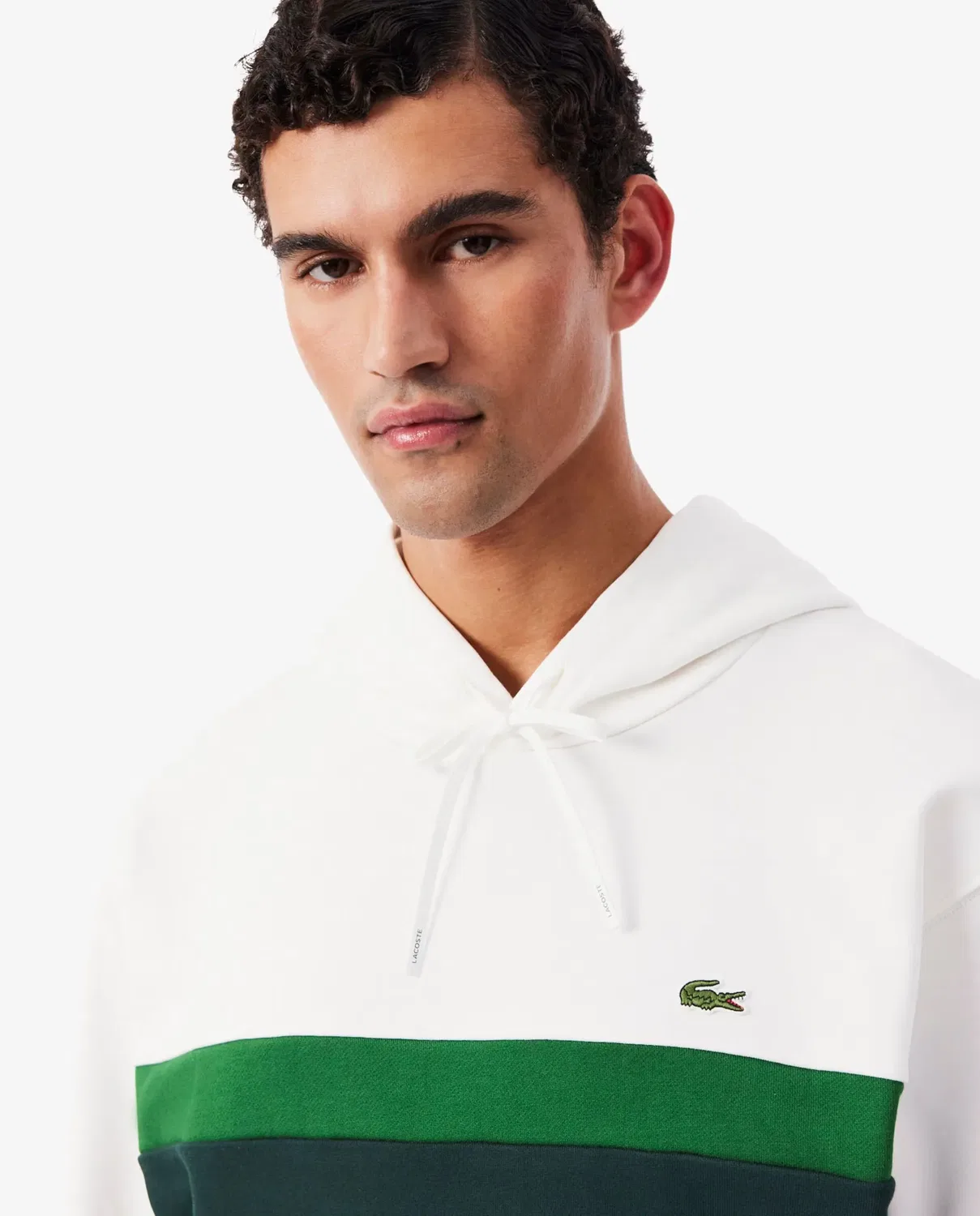 Худи мужская Lacoste Verde, с блок-цветом — фото 3