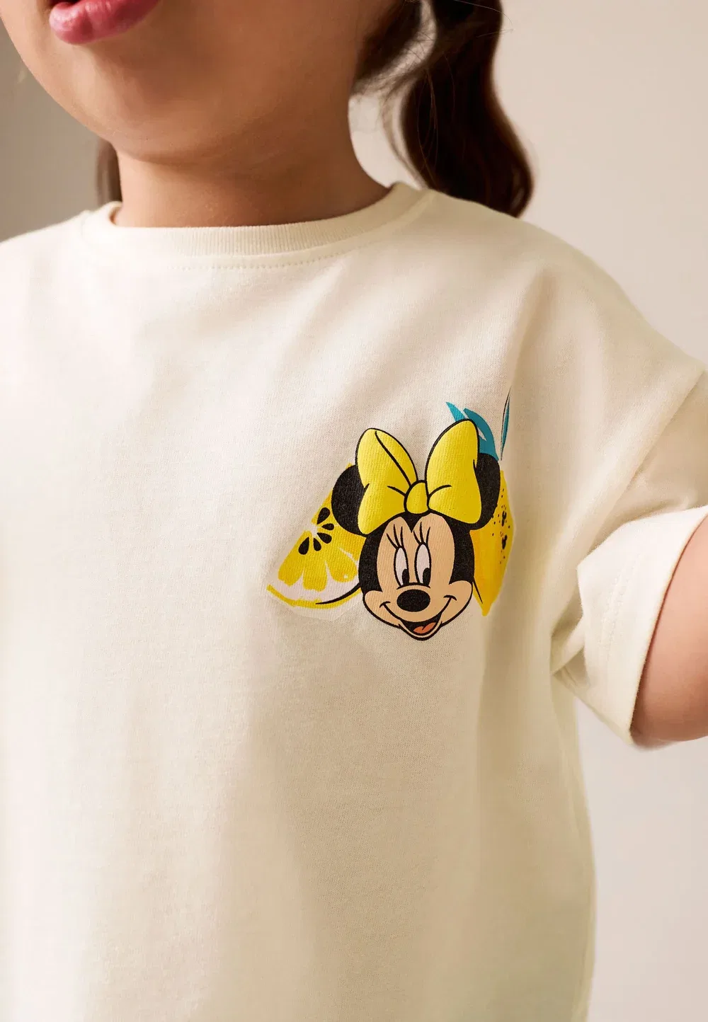 Комплект с короткими рукавами и шортами Disney Минни и Микки Next, Ecru White