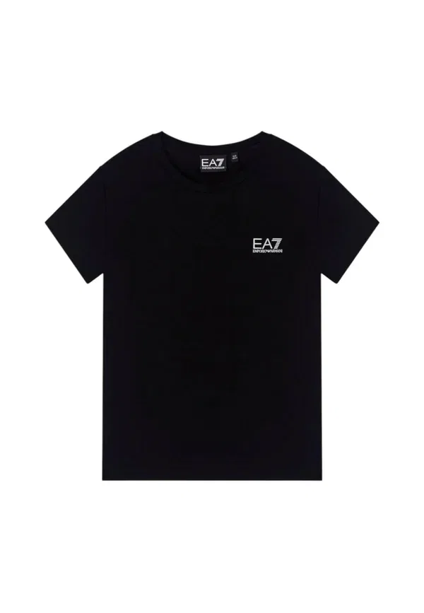 Футболка Bambina Emporio Armani 7G000218 - футболка с принтом Ea7 Emporio Armani, черный