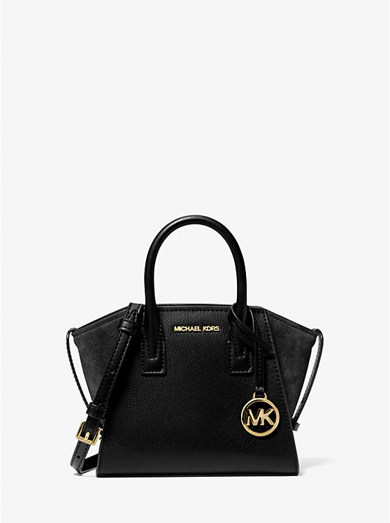 

Сумка Avril очень маленького размера из кожи и замши Michael Kors, черный