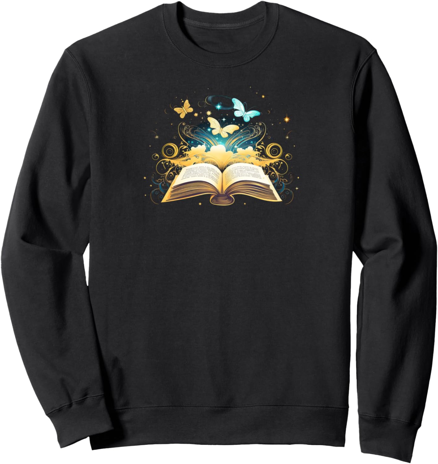 

Толстовка с надписью «Бесконечное воображение: открытая книга» Book Apparel, черный