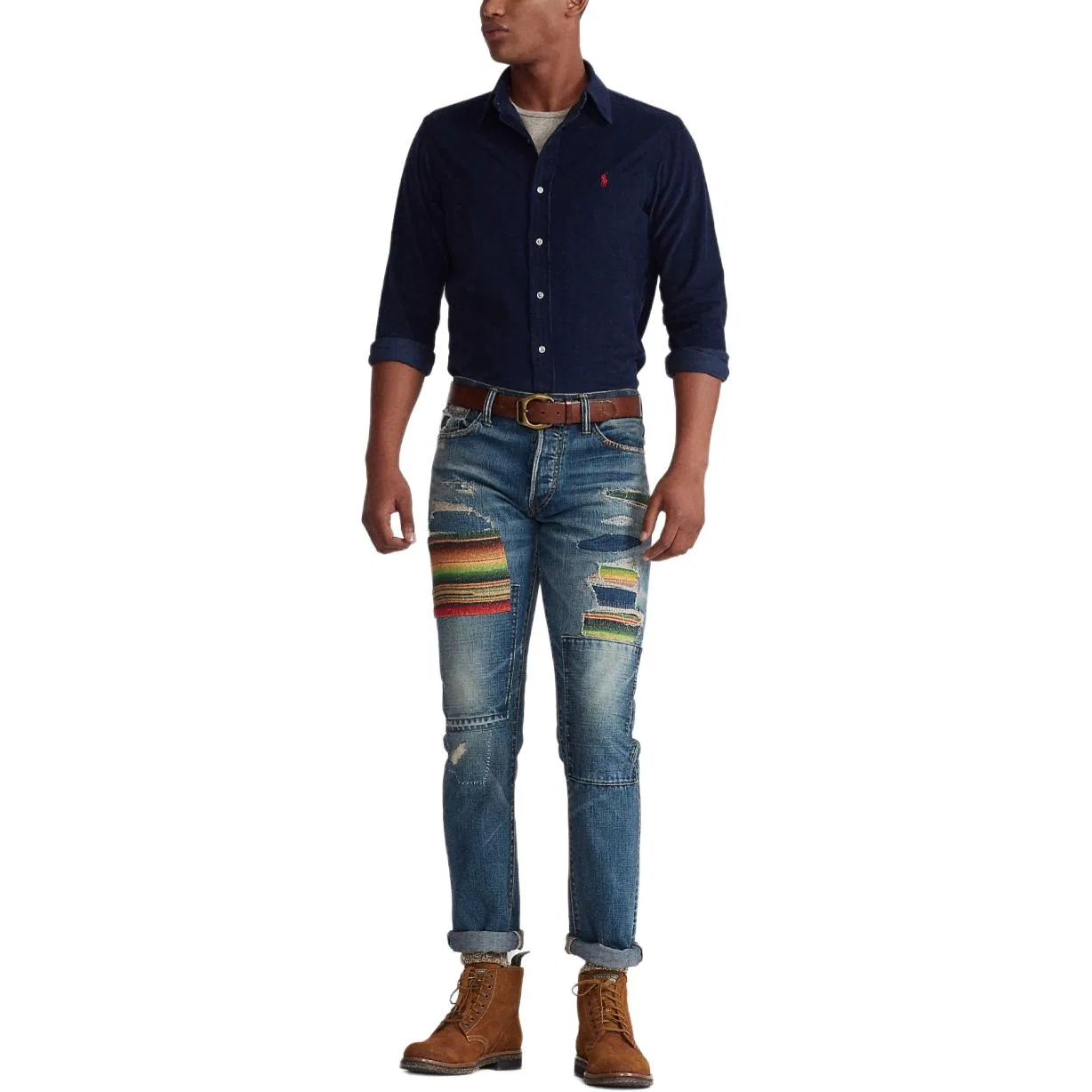 Рубашка FW25 Custom Men's Polo Ralph Lauren, Marine Blue — фото 3