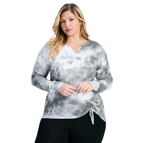 

Женский топ Hacci с тай-дай Skylar plus size Avenue, Olive Tie Dye