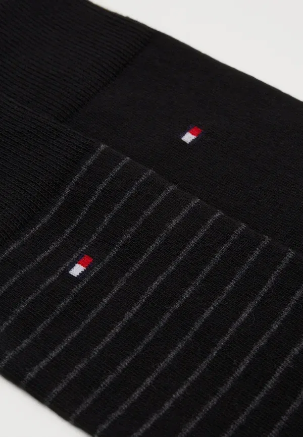 Носки 2 шт, дышащие, Stripe sock 2 pack, Tommy Hilfiger, черный — фото 2