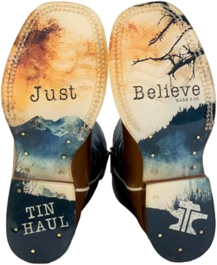 Детские ботинки для девочек с перекрестным ремешком Just Believe Sole Tin Haul, Brown — фото 3