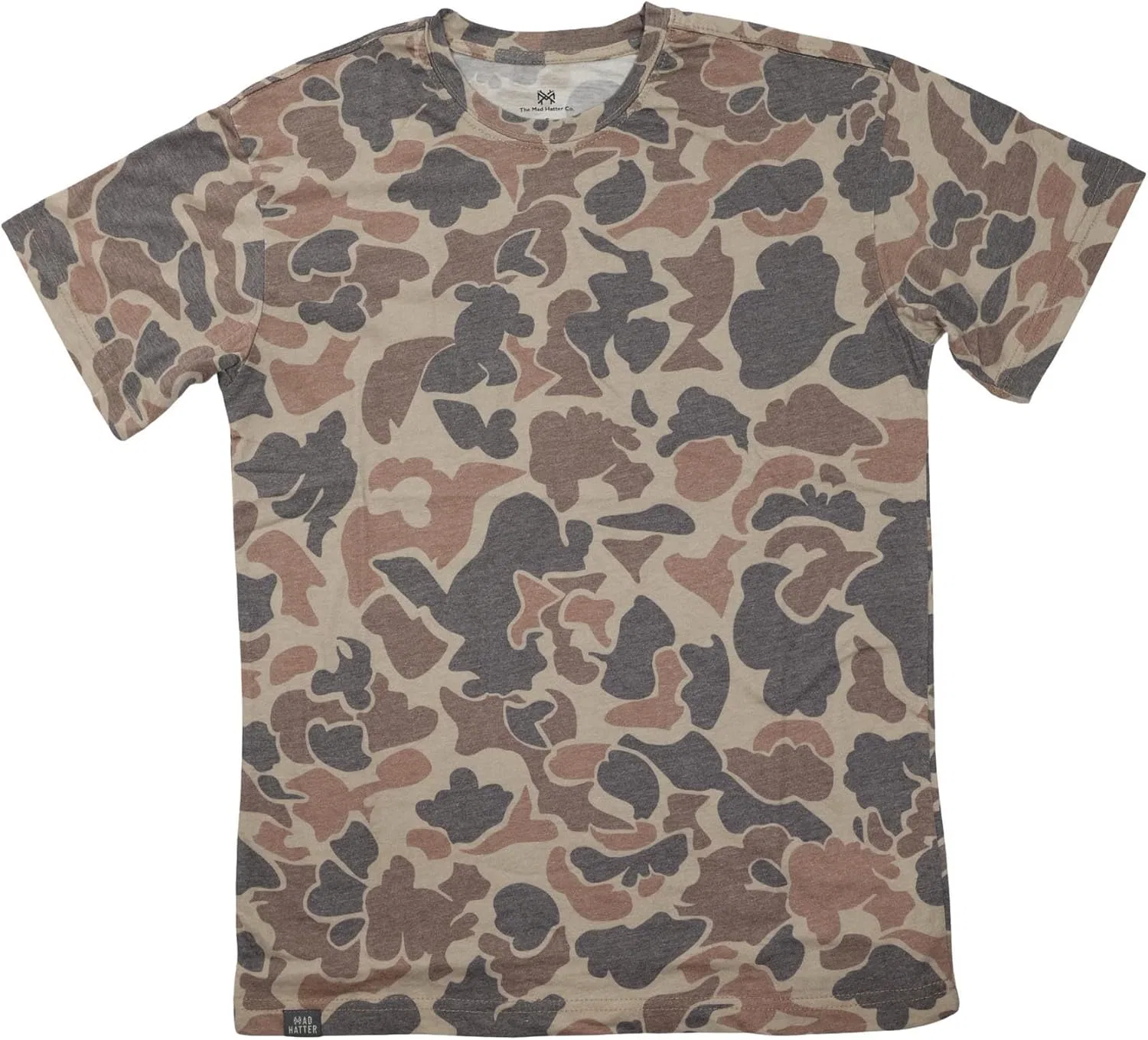 Футболка с камуфляжным принтом Mad Hatter Blank Camo T-shirt, Vintage Duck Camo
