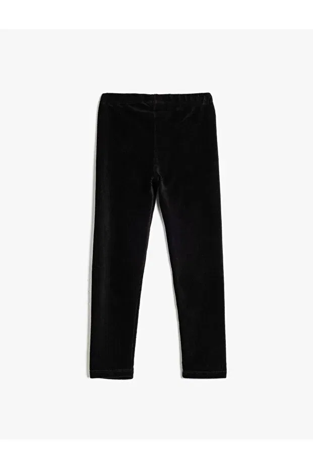 Детские леггинсы для девочек вельветовые Koton, Black — фото 2
