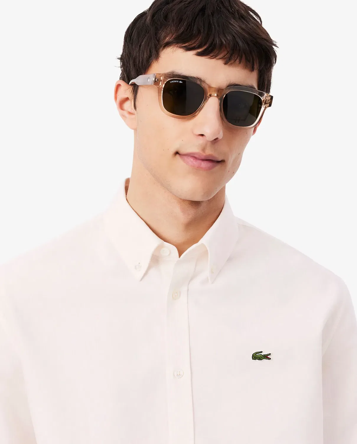 Мужская повседневная рубашка с длинным рукавом Lacoste, Rosa — фото 3