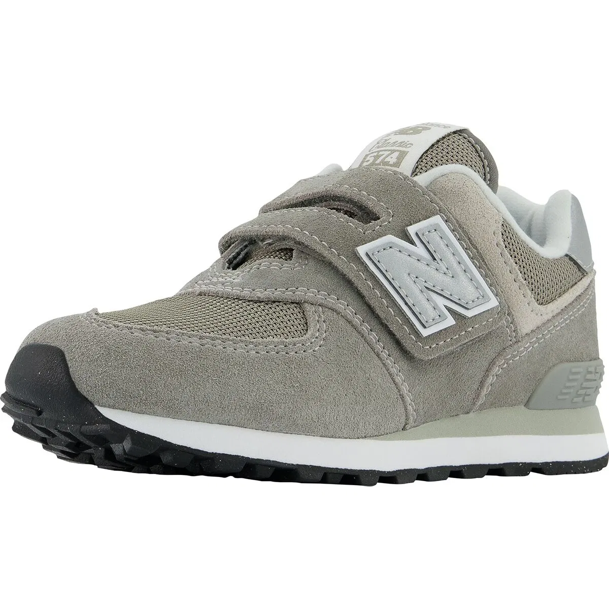 Детские кроссовки для мальчиков с липучкой 574 Hook & Loop Shoe New Balance, серый — фото 2